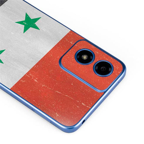 Syria Flag Distressed Moto G Play 4G (2024) Skin